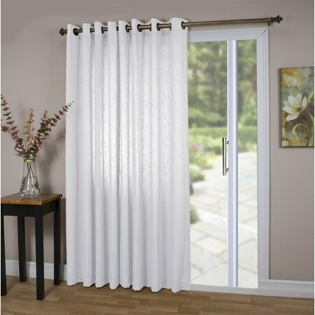 RICARDO Ricardo Grasscloth Lined Grommet Curtain Panel with Wand 04700-79-045-35